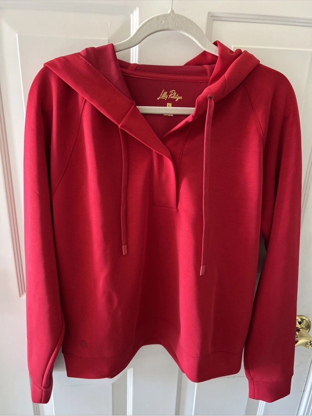 Lilly Pulitzer Kendy Pullover Sweatshirt Malbec Red Large